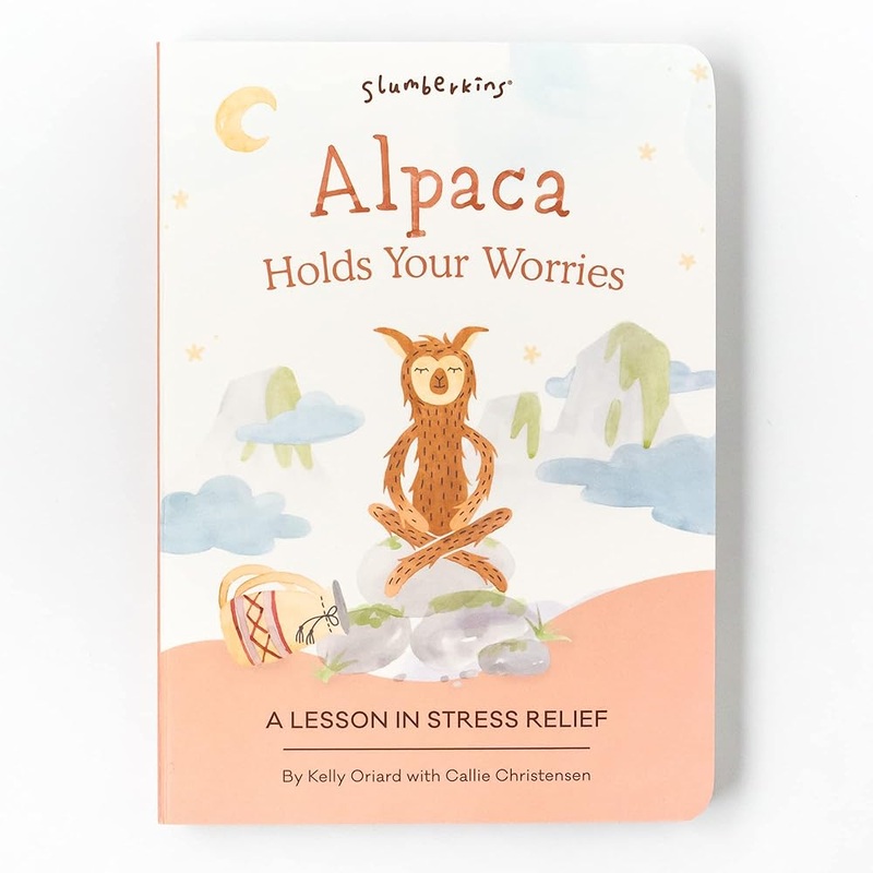 Slumberkins Alpaca Holds Your Worries: A Lesson In Stress-Relief | Promotes Stress-Relief & Coping Skills | Social Emotional Tools for Ages 0+