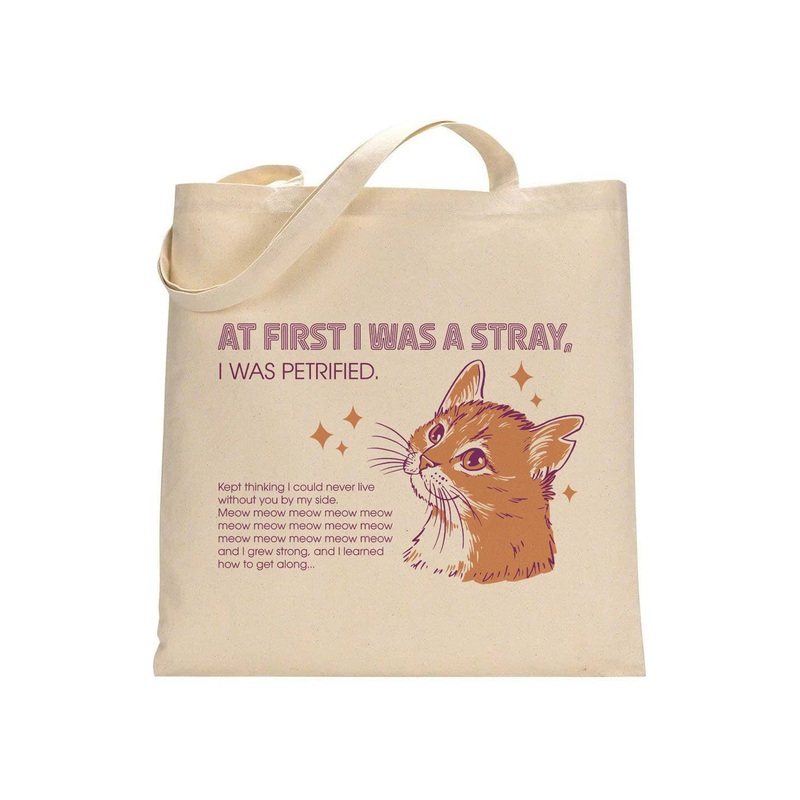 Frog & Toad Press – At First I Was a Stray (Cat) Tote