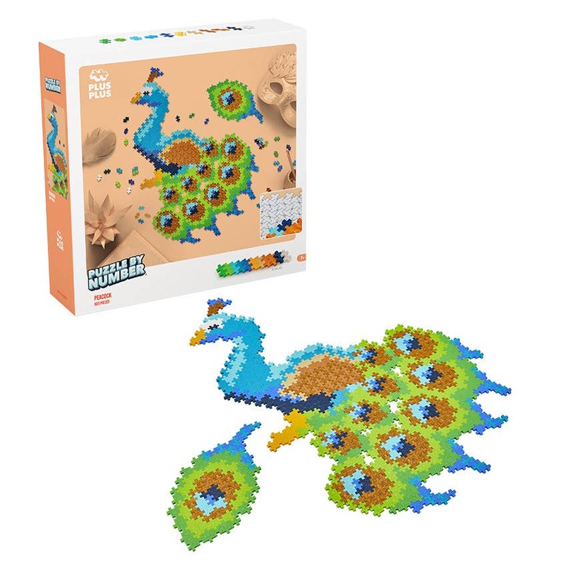 Plus-Plus USA – Puzzle by Number – 800 pc Peacock